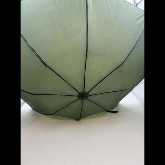 Vintage Harrods Green Tote Umbrella Wooden Doorman Handle No Cover - Picture 7 of 9